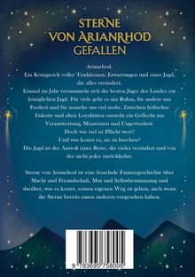 "Sterne von Arianrhod gefallen" - Ein Fantasybuch über Macht, Freundschaft und Selbstbestimmung. Sternenhimmel-Hintergrund.