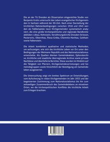 Text über eine Dissertation über das Leben evangelischer Kirchengemeinden in Sachsen während der NS-Zeit. Hintergrund blau.