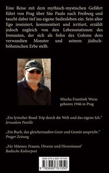 Texte: Eine Reise von Prag nach Freiburg, tief im Seelenleben. Mischa František Weiss, geboren 1946 in Prag. Bild: Älterer Mann mit Sonnenbrille und Mütze.