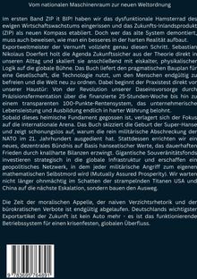 Vom nationalen Maschinenraum zur neuen Weltordnung. Text über technologische Zukunftspläne und globalen Wandel; ISBN unten.