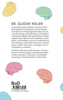Texte: Dr. Gustav Keller, BoD, Preis. Bunte Illustrationen von Gehirnen auf einem weißen Hintergrund.