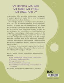 "Wie bewegen wir uns? Wie gehen, wie stehen, wie sitzen wir …?" lautet der Titel in lila Schrift auf grünem Hintergrund.