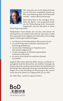 Ein Foto eines Mannes links. Text: Ein Buch über Spiritualität, Bewusstsein und innere Freiheit. Preis: € 24,00.