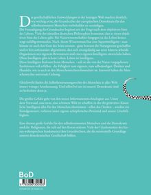 Ein Text erklärt die Bedeutung der Menschenrechte in der modernen Welt. Oben und unten sind Illustrationen.