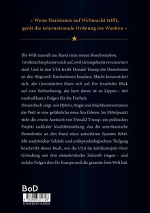 Text: "Wenn Narzissmus auf Weltmacht trifft, gerät die internationale Ordnung ins Wanken." Beschreibung eines Buches.
