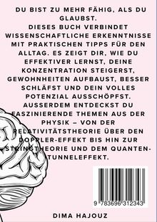 DU BIST ZU MEHR FÄHIG, ALS DU GLAUBST... Darunter ein gezeichnetes Gehirn, unten ein Barcode und der Name DIMA HAJOUZ.