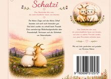 "Schatzi. Eine Geschichte über zwei, die unterschiedlicher kaum sein könnten. Mit viel Liebe geschrieben von Christina Hübner."