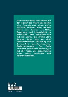 Ein Textfeld beschreibt eine Frau, die neue Formen von Nähe und Begegnung entdeckt. Unten: Preisangaben und "BoD" Logo.