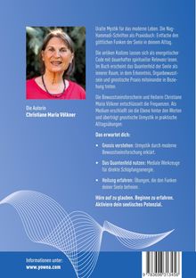 Texte: Informationen über Mystik, Bewusstseinsforschung, Seelenheilung; Autorin Christiane Maria Völkner. Links ein Porträt.