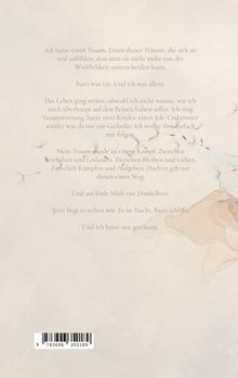 Ein emotionaler Text über Trauer, Verantwortung und Träumen, begleitet von Pusteblumen auf einem beigen Hintergrund.