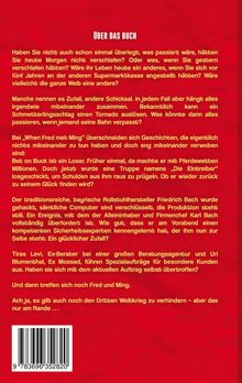 "Über das Buch" steht oben. Text beschreibt komplexe Verwicklungen von Schicksalen, Zufall und Sicherheitsaufträgen.
