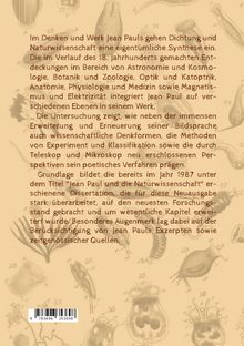 Text beschreibt Jean Pauls Synthese von Dichtung und Wissenschaft. Hintergrund zeigt wissenschaftliche Illustrationen.