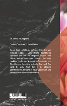 Im Tempel der Magnolie - Heil-Orakel der 77 BaumElixiere. Beschreibung eines Heilbuchs, schwarzer Hintergrund.