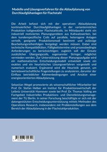 Titel: Modelle und Lösungsverfahren für die Ablaufplanung von Durchlaufglüh­anlagen für Flachstahl. Text beschreibt Forschung.