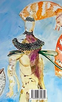 Strichcode: 9 783696 355654. Eine abstrakte, bunte Figur vor blauem Hintergrund mit floralen Motiven.