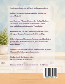 Text: Ein Backbuch zeigt, „Du kannst mehr, als du denkst.“ Illustration: Küche, Topf mit Pflanze, Barcode unten rechts.