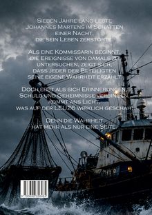 Text über die Wahrheit einer Nacht und deren Folgen. Im Hintergrund stürmisches Meer und altes Schiff.