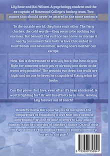 Text beschreibt die Liebesgeschichte von Lily und Kai, voller Konflikte und Hoffnung auf Heilung. Hintergrund in Blau.