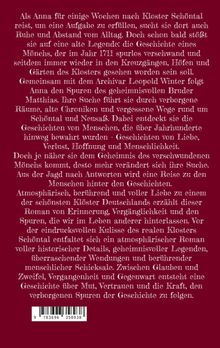 Text über Anna in Kloster Schöntal, sie entdeckt Geschichten von Liebe, Verlust und Hoffnung. Roman voll Atmosphäre und Details.