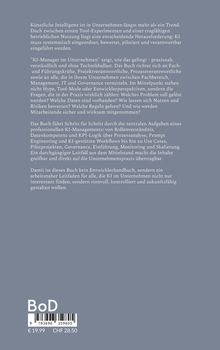 Texte beschreiben ein Buch über KI-Management in Unternehmen, praxisnah und ohne Technikballast. Preis: €19,99, CHF 28,50.