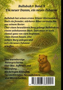"Bullubuh® Band 3: Ein neuer Damm, ein neues Zuhause. Eine herzliche Naturgeschichte. Ein Biber sitzt am Ufer."