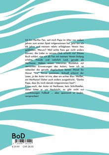 Text über Fan-Liebe zu Hertha BSC. Hintergrund in Türkis mit wellenförmigen, weißen Streifen. Unten: Preisangaben und Barcode.