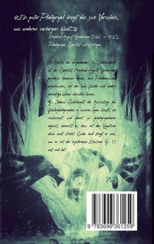 Zitat von Friedrich August Nordermoor über Fotografie. Text zu Geisterfotografie im 19. Jahrhundert, Barcode unten. Ektoplasma-Hände.