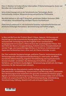 Marc S. Weidner ist IT-Sicherheitsexperte und Autor. Sein Buch behandelt Masse, Macht und die Fragilität freier Gesellschaften.