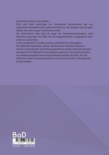 Texte beschreiben Geschichten jenseits der Realität mit Figuren wie Fritz, Irene, Elke, Mooslather und Ilse. Unten BoD Logo.