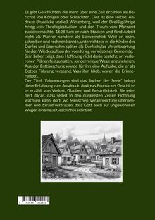 Text über Hoffnung und Neuanfang durch Andreas Brunsicke. Schwarz-weiße Zeichnung eines Dorfes mit Häusern und Natur.