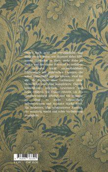 Text beschreibt, wie Hypnose innere Blockaden lösen kann. Hintergrund mit blauem floralen Muster auf beigefarbenem Grund.