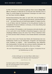 "Die sieben Leben" und "Roman" sind die Titel. Es geht um eine Familiensaga über Generationen, basierend auf Dokumenten.