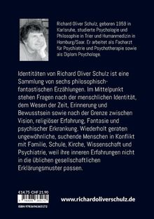 Texte über Richard Oliver Schulz' Ausbildung und Buchthemen. Links oben ist ein Schwarz-Weiß-Foto eines Mannes.
