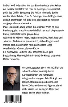 Ein humorvoller Dorfkrimi über schlechte Ideen, gute Beobachtung, kleine Geheimnisse und die Kunst, unentdeckt zu bleiben. Unten ein Porträtfoto eines Mannes mit Brille.