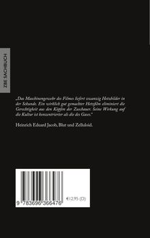 Zitat: „Das Maschinengewehr des Filmes liefert zwanzig Hetzbilder...“ Heinrich Eduard Jacob. Linker Rand: ZBE SACHBUCH. Barcode unten.