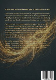 Erinnerst du dich an das Gefühl, ganz in dir zu Hause zu sein? Goldenes, wirbelndes Muster auf dunklem Hintergrund.