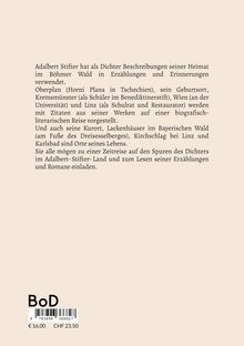 Text über Adalbert Stifters Heimatbeschreibungen mit Bezug zu böhmischen und bayerischen Orten, Preise in Euro und CHF.