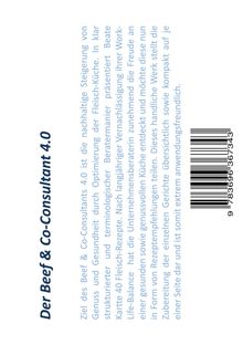 "Der Beef & Co-Consultant 4.0" steht links vertikal in dunkelblau. Barcode rechts daneben auf weißem Hintergrund.