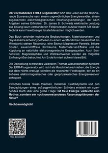 Text über den revolutionären ERR-Fluxgenerator, Resonanzphänomene und freie Energie. Unten QR-Code "Hier bestellen!".