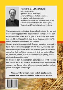 Ein Porträt von Marko O. G. Schaumburg. Text erläutert seine Arbeit und thematisiert Thomas von Aquins Sichtweise auf Wissen.