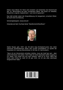 Text über einen neuen Walzer für Piano, anspruchsvoll, mit Hörprobe auf "NewRomanticPianoMusic". Darunter Bild eines Mannes.