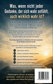 Text im oberen Teil in Weiß und Gelb: Was, wenn nicht jeder Gedanke, der sich wahr anfühlt, auch wirklich wahr ist? Darunter beschreibender Text.