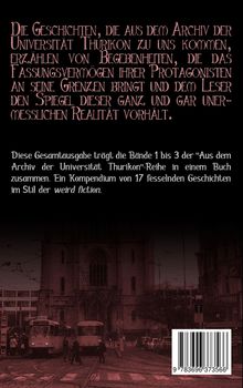 Texte zum Archiv der Universität Thurikon, Geschichten jenseits der Realität. Hintergrund mit Straßenbahn und Barcode.