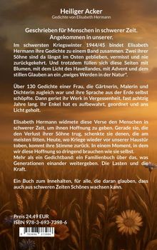 Texte über "Heiliger Acker", Gedichte im Krieg, Hoffnung und Natur. Brauner Hintergrund mit goldenen Feldern und Himmel.