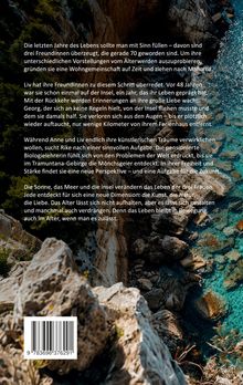 Text über drei Freundinnen auf Mallorca, die im Alter neue Lebensinhalte finden wollen. Hintergrund zeigt Felsen und blaues Meer.