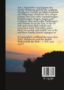 Am 3. September 1939 beginnt der Zweite Weltkrieg für Margherita in England. Sonnenuntergang mit Bäumen unten. Preis: €14,50.