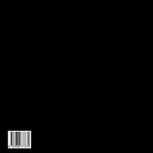 Schwarze Fläche mit einem weißen Barcode unten links.