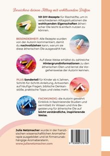 "101 DIY-Rezepte für Riechstifte", "BEsonderheit", "PLUS Sonderteil", "Fachkundig", Bilder von farbigen Riechstiften.