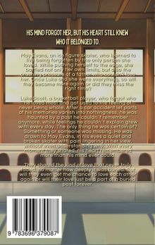 Oben steht: "His mind forgot her, but his heart still knew who it belonged to." Eine Szene in einem Theater. Barcode unten.