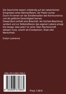 Die Rückseite eines Buches beschreibt die wahre Geschichte eines Marineoffiziers. Autorin: Evelyn Lawrence. Preis: 7,99 €.